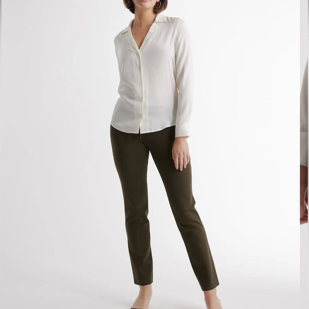 Quince ultra stretch Ponte straight leg full length pant